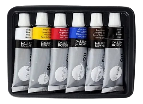 Pintura al óleo 6 tubos