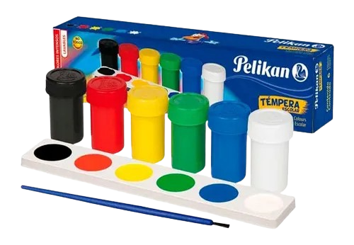Témperas escolares 6 colores