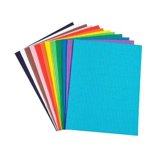 Cartulina corrugada colores