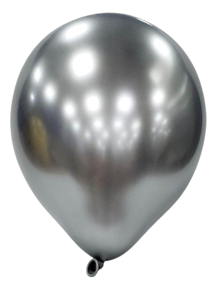 Globo metálico color plata 12"