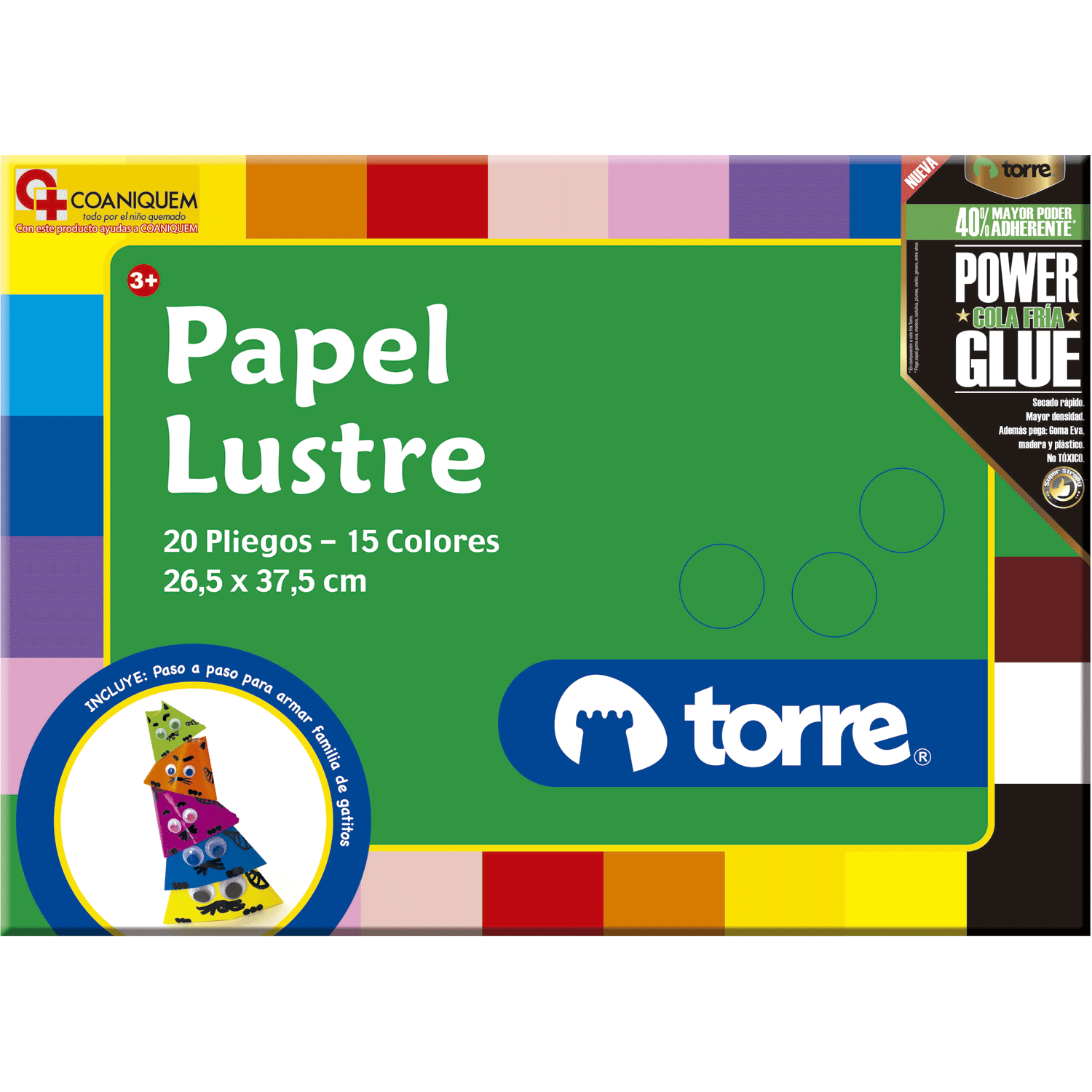 Papel lustre colores surtidos